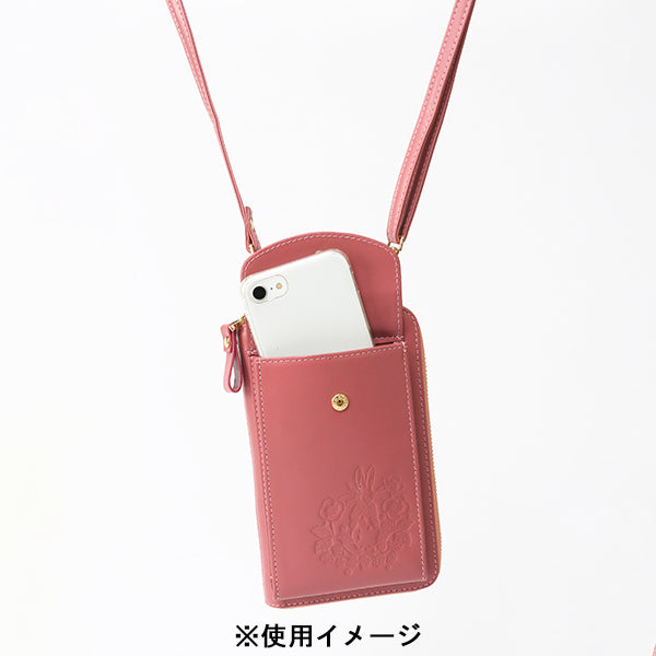 お財布機能付きスマホショルダー(ピンク)