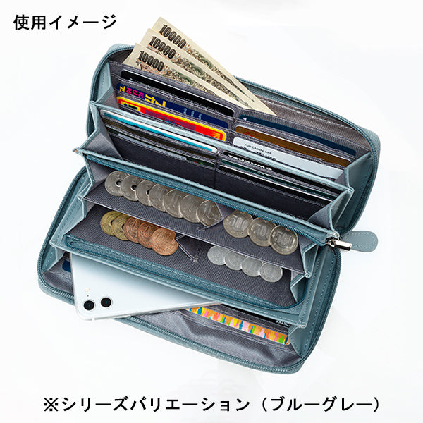 スマホが入る本牛革多機能財布(キャメル)