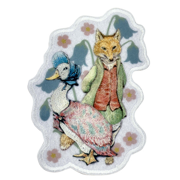 ハイクオリティ刺繍ステッカー あひるのジマイマ・きつねのトッド (シール・アイロン両用)